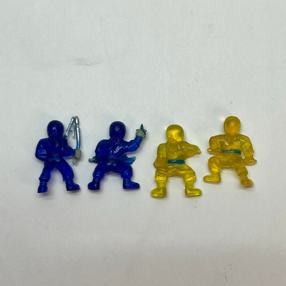 mini ninja warriors blue yellow vending machine‎ novelties lot of 4